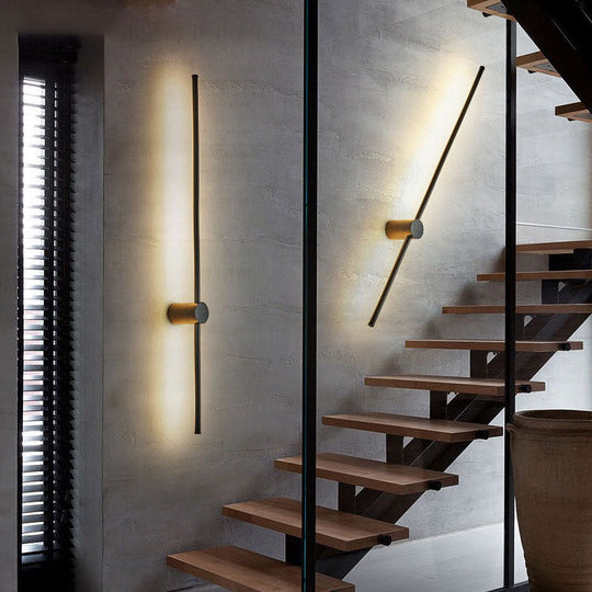 Minimalist LED Stair Sconce: Slim Aluminum Wall Light Fixture