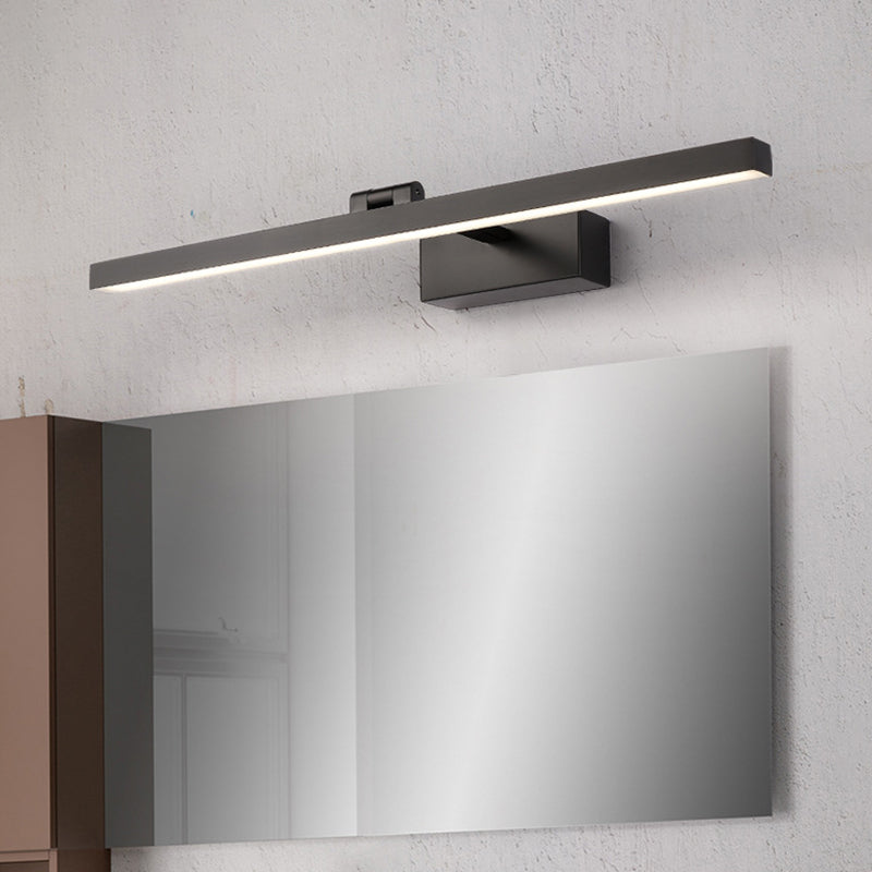Metallic LED Wall Sconce for Bathroom - Simple Pole Design