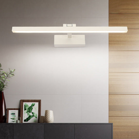 Metallic LED Wall Sconce for Bathroom - Simple Pole Design