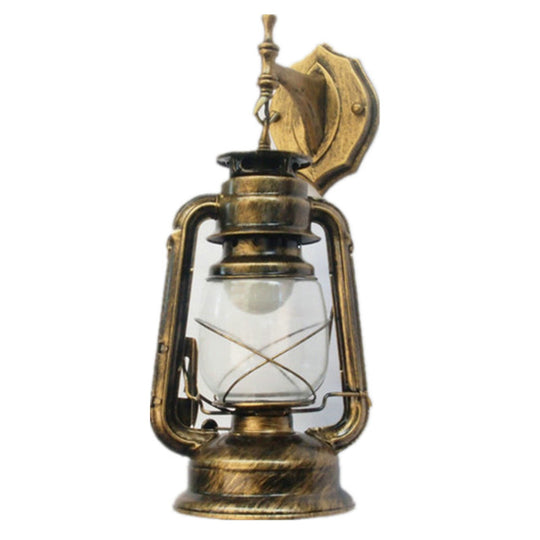 Nautical Glass Kerosene Lantern Wall Mount Lamp for Hallways