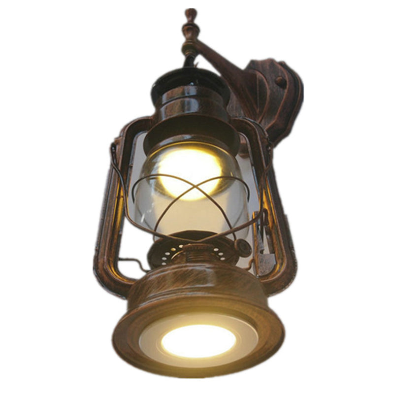 Nautical Glass Kerosene Lantern Wall Mount Lamp for Hallways