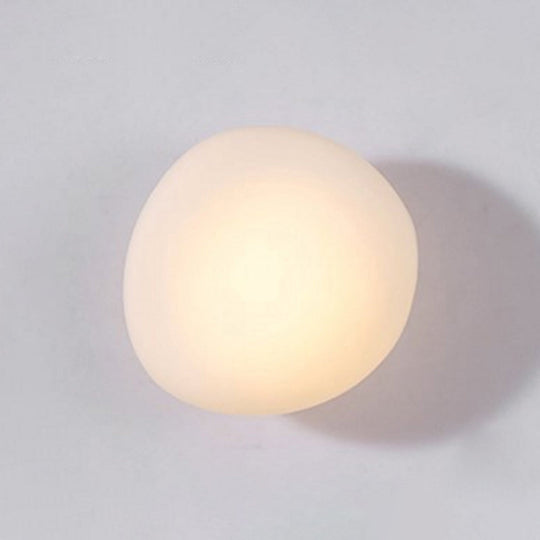 Frosted Glass Cobblestone Wall Sconce: Art Deco 1-Light Mount for Living Room