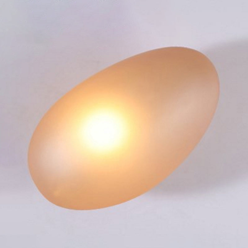 Frosted Glass Cobblestone Wall Sconce: Art Deco 1-Light Mount for Living Room