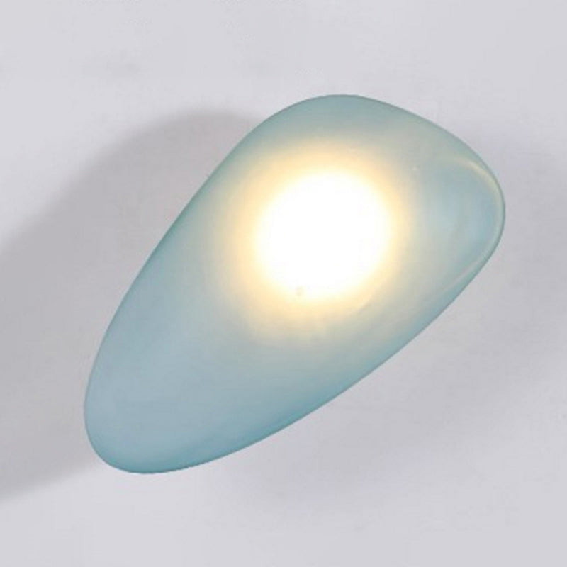 Frosted Glass Cobblestone Wall Sconce: Art Deco 1-Light Mount for Living Room
