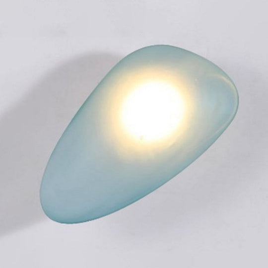 Frosted Glass Cobblestone Wall Sconce: Art Deco 1-Light Mount for Living Room
