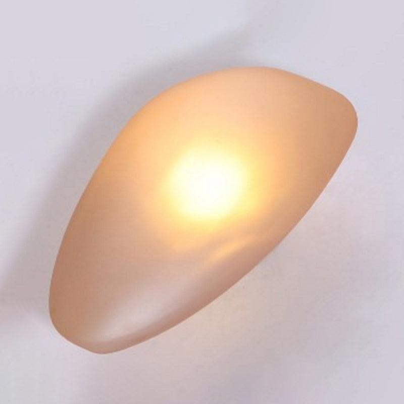 Frosted Glass Cobblestone Wall Sconce: Art Deco 1-Light Mount for Living Room