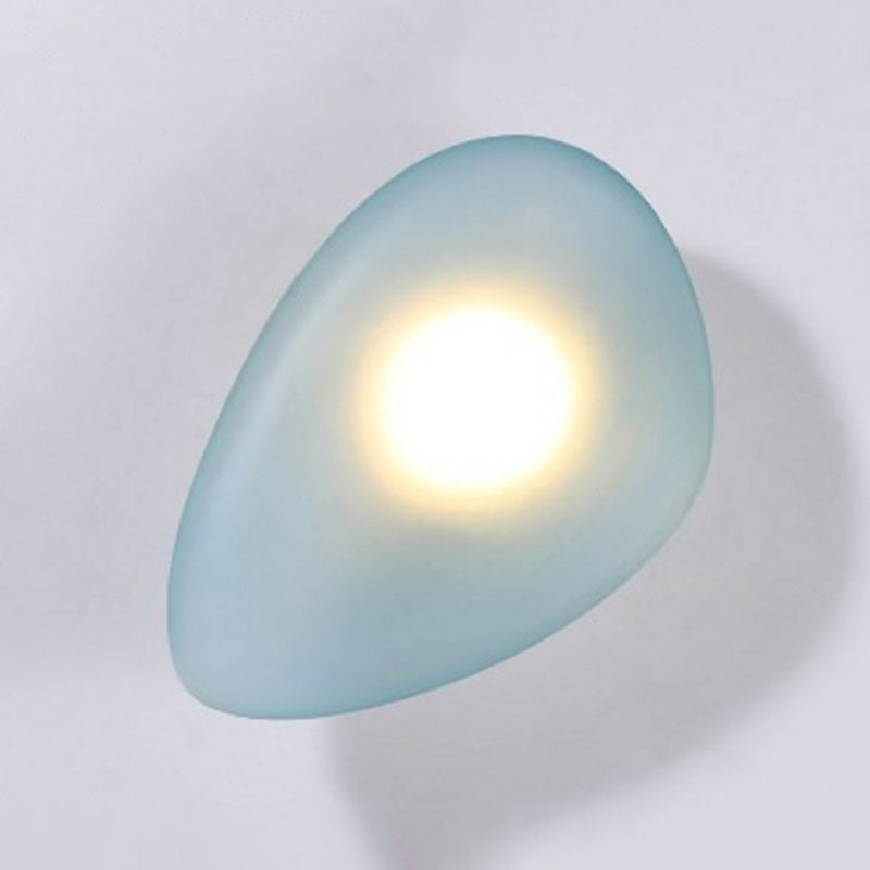 Frosted Glass Cobblestone Wall Sconce: Art Deco 1-Light Mount for Living Room