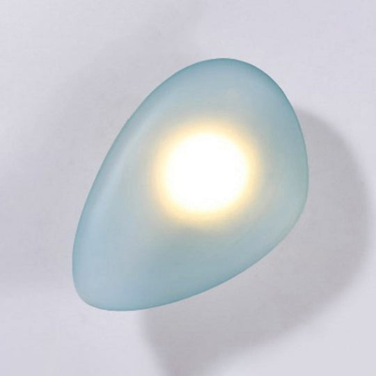 Frosted Glass Cobblestone Wall Sconce: Art Deco 1-Light Mount for Living Room