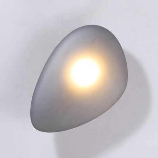 Frosted Glass Cobblestone Wall Sconce: Art Deco 1-Light Mount for Living Room