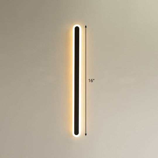 Sleek Elliptical Acrylic Wall Sconce with LED Lighting for Aisle
