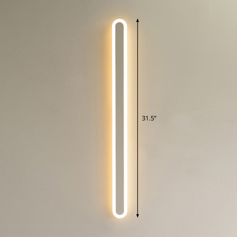 Sleek Elliptical Acrylic Wall Sconce with LED Lighting for Aisle