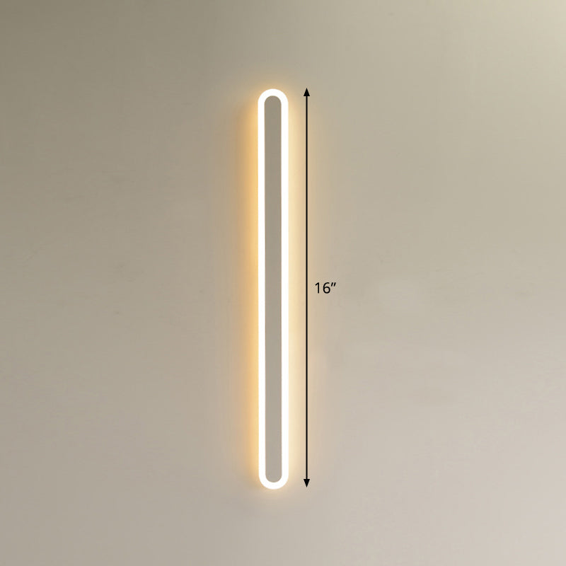 Sleek Elliptical Acrylic Wall Sconce with LED Lighting for Aisle