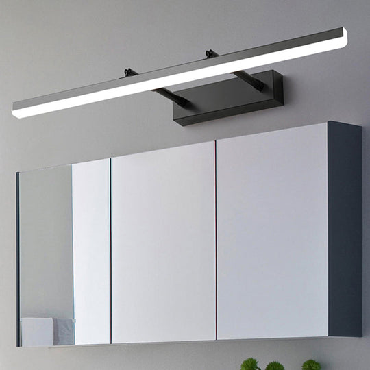 Sleek Metal LED Bathroom Sconce with Extendable Arm – Minimalist Vanity Lighting Fixture