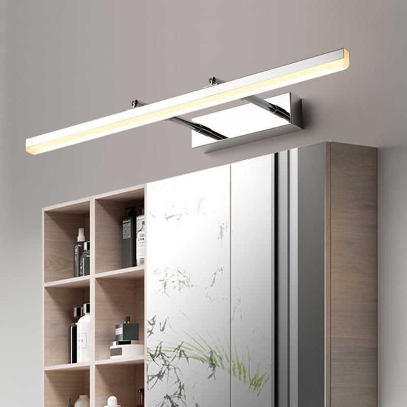 Sleek Metal LED Bathroom Sconce with Extendable Arm – Minimalist Vanity Lighting Fixture
