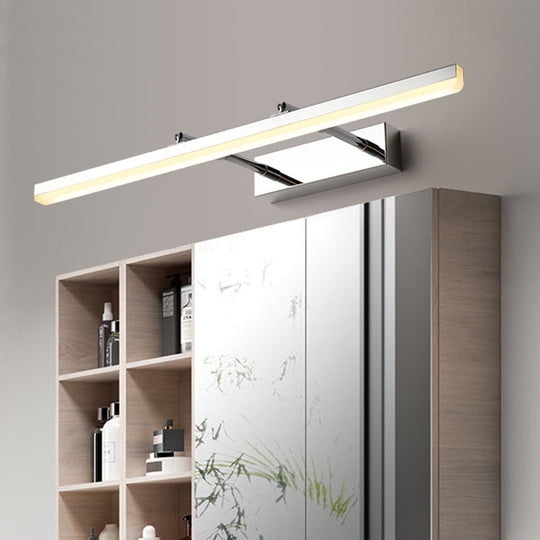 Sleek Metal LED Bathroom Sconce with Extendable Arm – Minimalist Vanity Lighting Fixture
