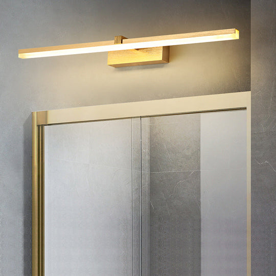 Sleek Gold Vanity Light Fixture – Modern Metal LED Bath Lighting for Bathroom