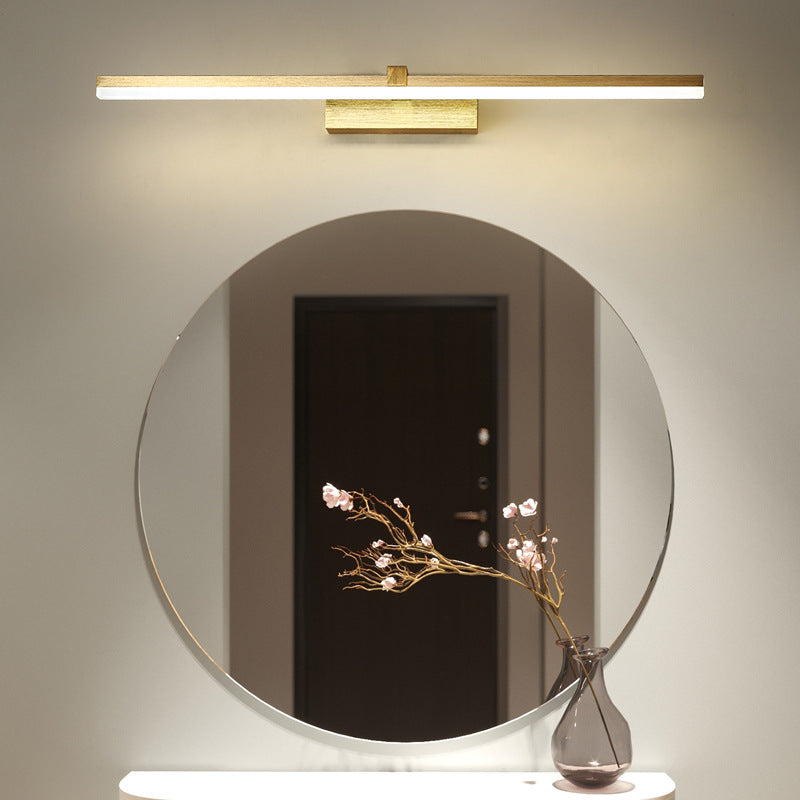 Sleek Gold Vanity Light Fixture – Modern Metal LED Bath Lighting for Bathroom