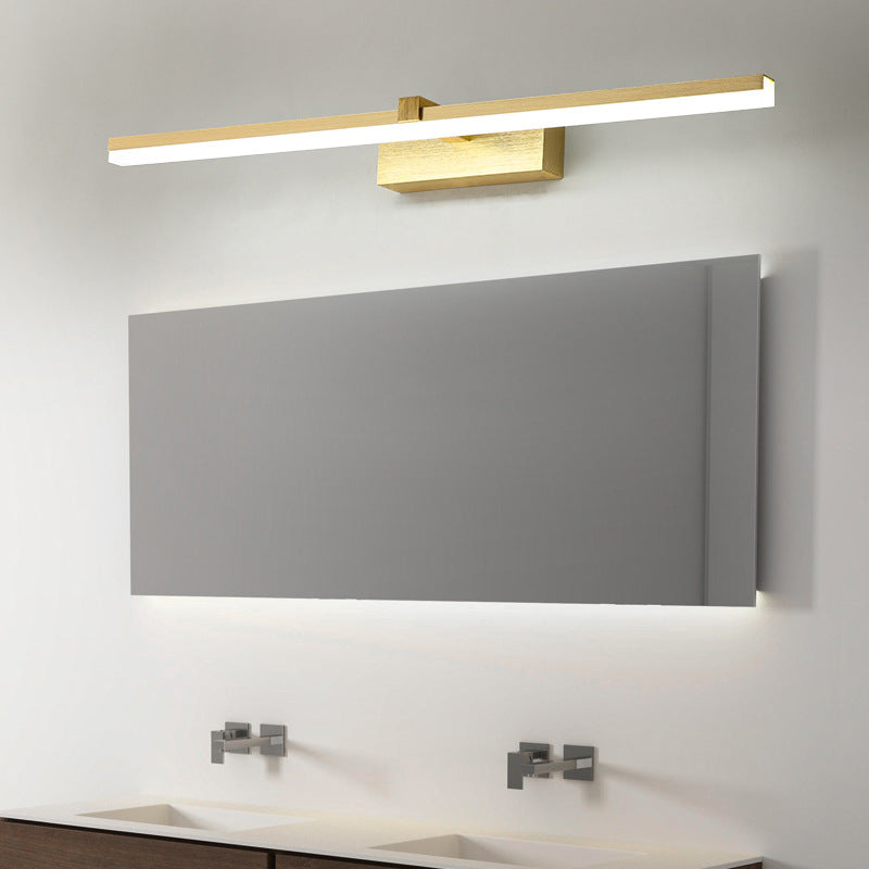 Sleek Gold Vanity Light Fixture – Modern Metal LED Bath Lighting for Bathroom