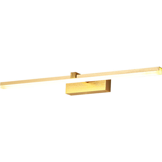 Sleek Gold Vanity Light Fixture – Modern Metal LED Bath Lighting for Bathroom