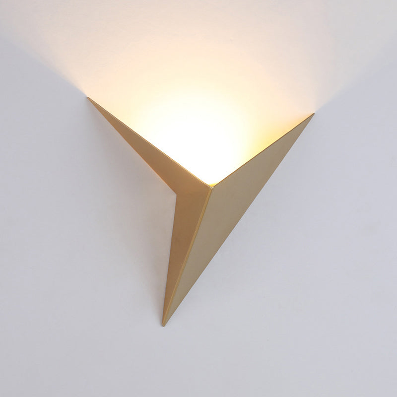 Modern LED Wall Sconce with Simple Triangular Design for Living Room