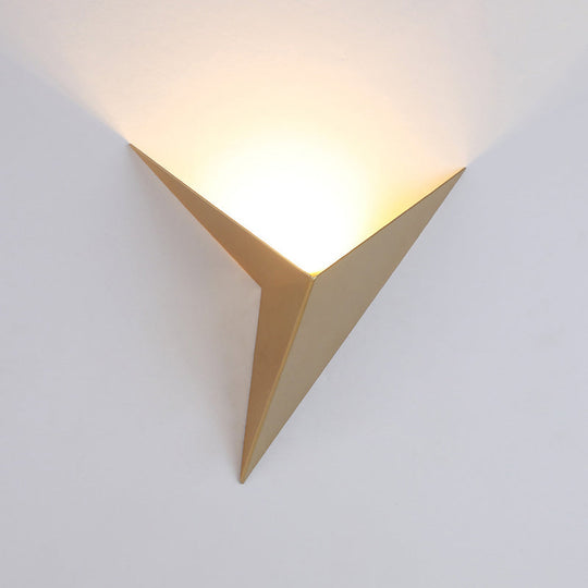 Modern LED Wall Sconce with Simple Triangular Design for Living Room