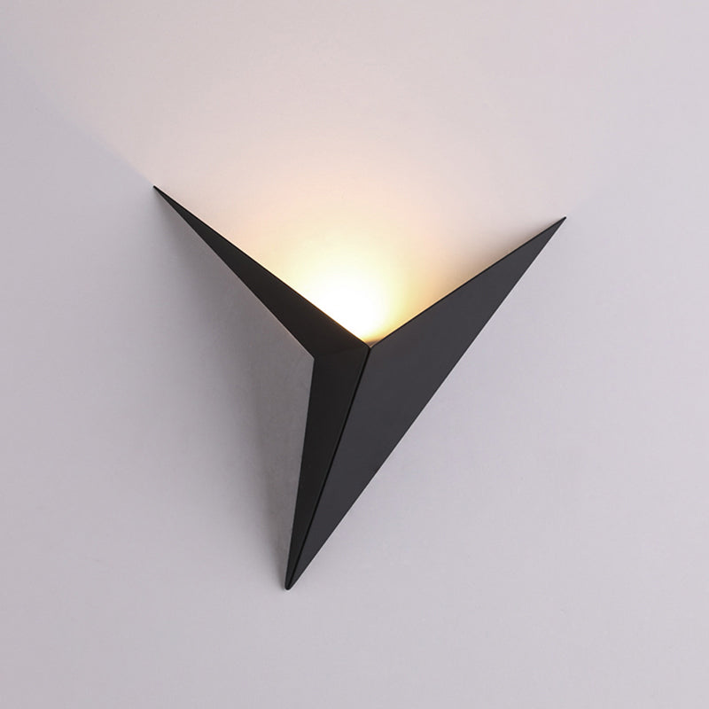 Modern LED Wall Sconce with Simple Triangular Design for Living Room
