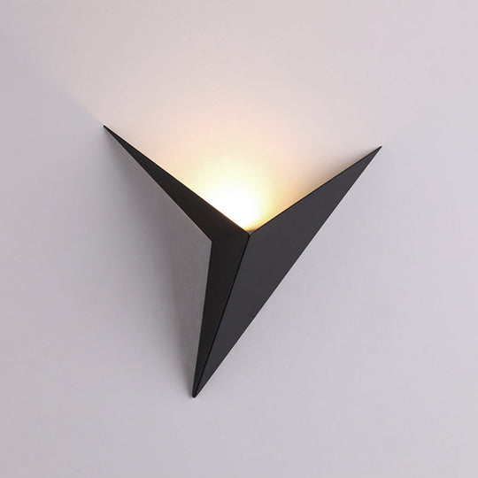 Modern LED Wall Sconce with Simple Triangular Design for Living Room
