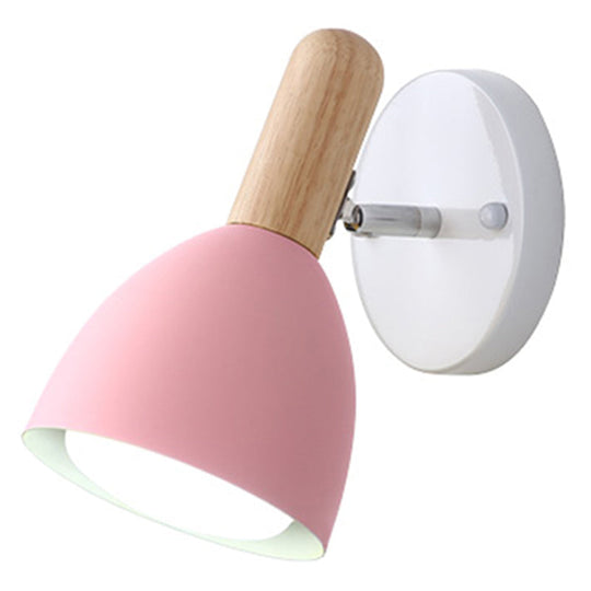 Kids' Bell Shaped Sconce Wall Lamp with Pivot Joint - Metal, 1-Bulb, Bedroom Reading