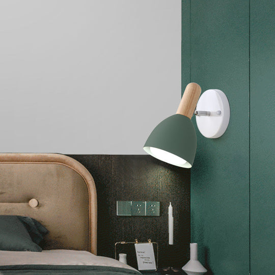 Kids' Bell Shaped Sconce Wall Lamp with Pivot Joint - Metal, 1-Bulb, Bedroom Reading