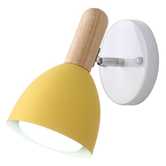 Kids' Bell Shaped Sconce Wall Lamp with Pivot Joint - Metal, 1-Bulb, Bedroom Reading