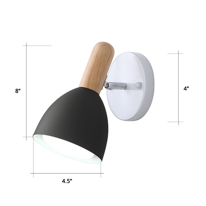 Kids' Bell Shaped Sconce Wall Lamp with Pivot Joint - Metal, 1-Bulb, Bedroom Reading