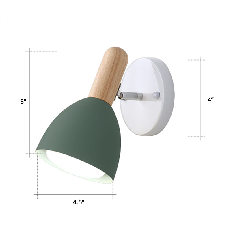 Kids' Bell Shaped Sconce Wall Lamp with Pivot Joint - Metal, 1-Bulb, Bedroom Reading