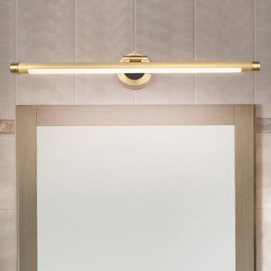 Adjustable Arm LED Metal Sconce Vanity Light with Traditional Pole Design