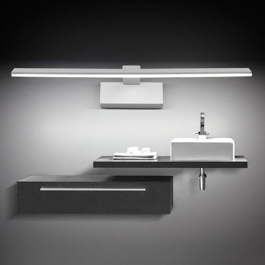 Minimalistic LED Mirror Light: Bar Shaped Acrylic Vanity Wall Fixture