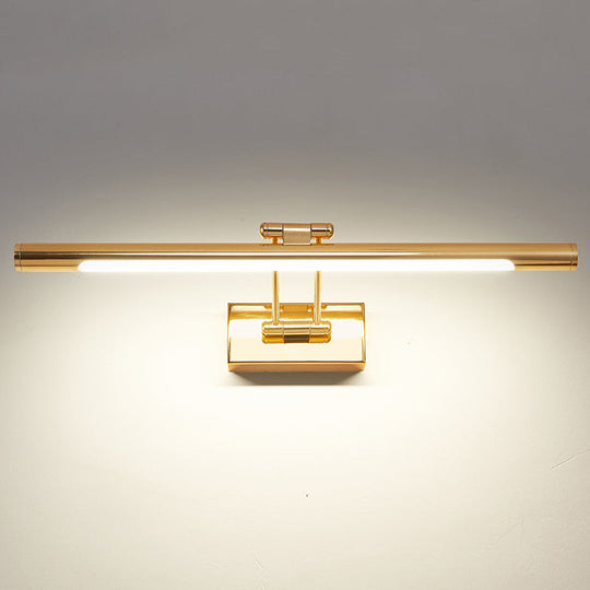 Vintage Rotatable Tubular Vanity Wall Sconce - Metal LED Wall Mount Lighting