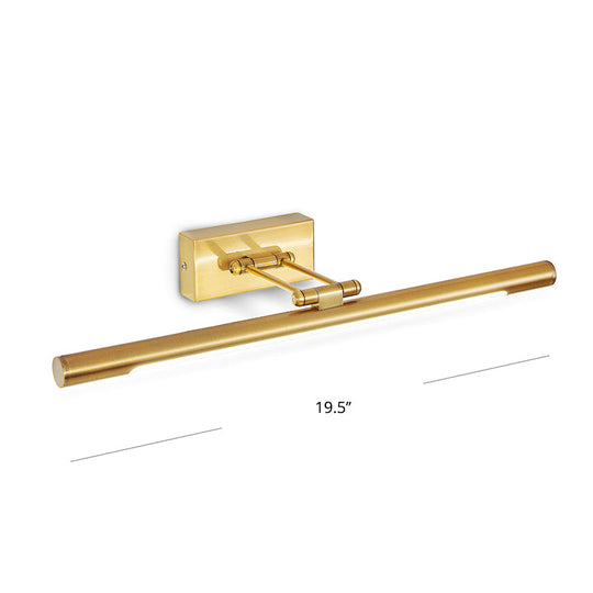 Vintage Rotatable Tubular Vanity Wall Sconce - Metal LED Wall Mount Lighting