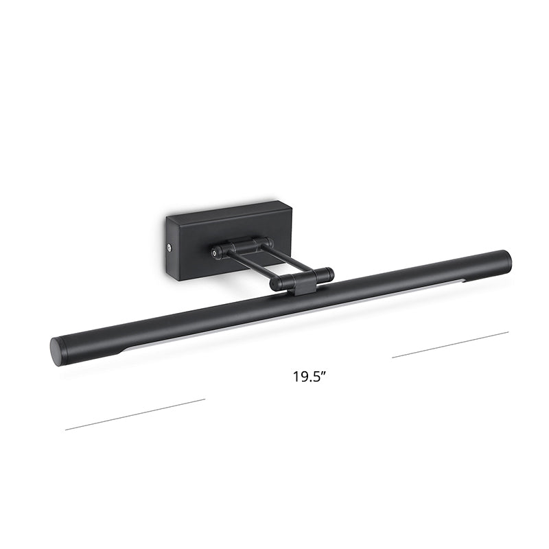 Vintage Rotatable Tubular Vanity Wall Sconce - Metal LED Wall Mount Lighting