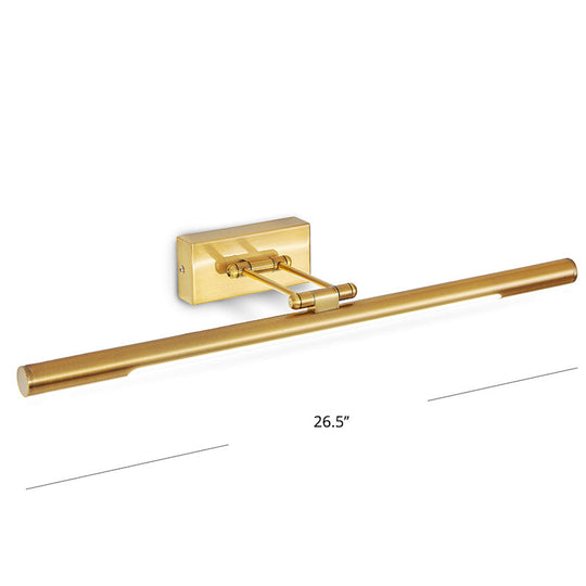 Vintage Rotatable Tubular Vanity Wall Sconce - Metal LED Wall Mount Lighting