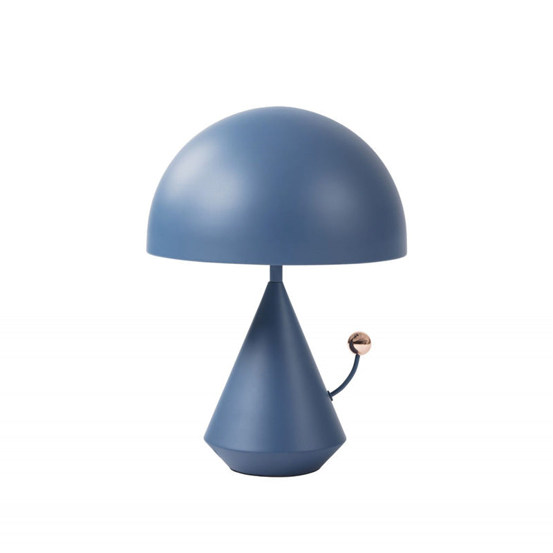 Designer Mushroom Table Lamp: Metal 1-Bulb Night Light for Bedroom with Touch Knob