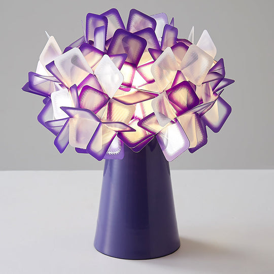 Origami Metal Flower Night Lamp: Decorative LED Accent Light for Living Room