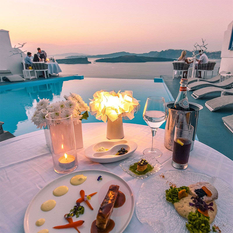 Origami Metal Flower Night Lamp: Decorative LED Accent Light for Living Room