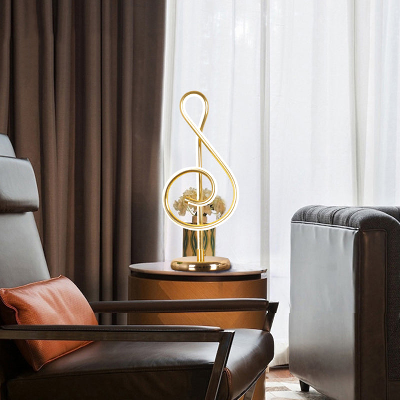 Modern Twist LED Lamp: Aluminum Night Table Light for Living Room, with Power Switch