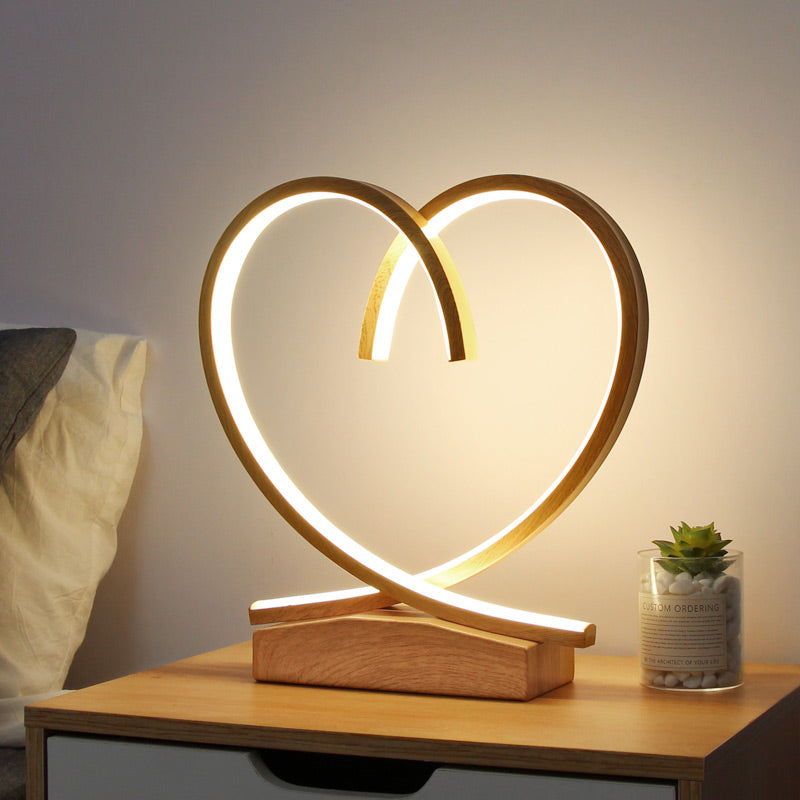 Halo Ring LED Nightstand Lamp – Stylish Table Light for Bedroom
