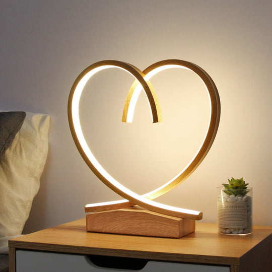 Halo Ring LED Nightstand Lamp – Stylish Table Light for Bedroom