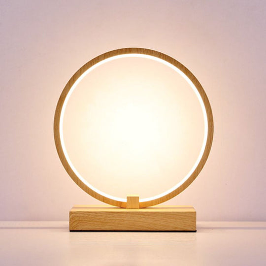 Halo Ring LED Nightstand Lamp – Stylish Table Light for Bedroom