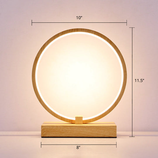 Halo Ring LED Nightstand Lamp – Stylish Table Light for Bedroom
