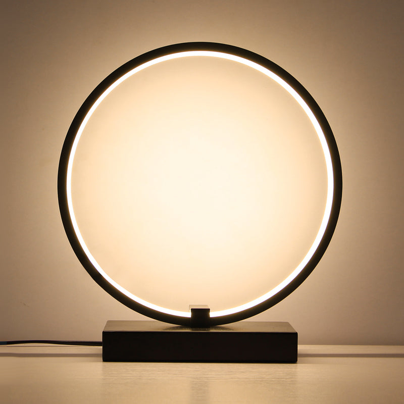 Minimalist Circular LED Night Table Lamp for Bedroom Décor