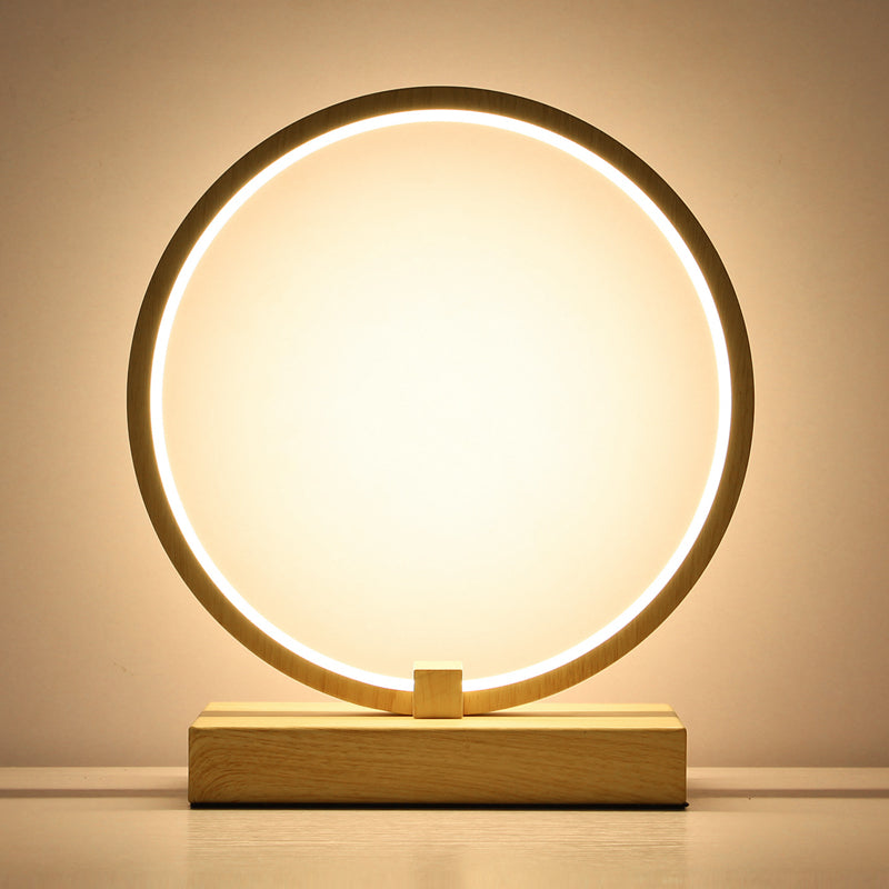 Minimalist Circular LED Night Table Lamp for Bedroom Décor