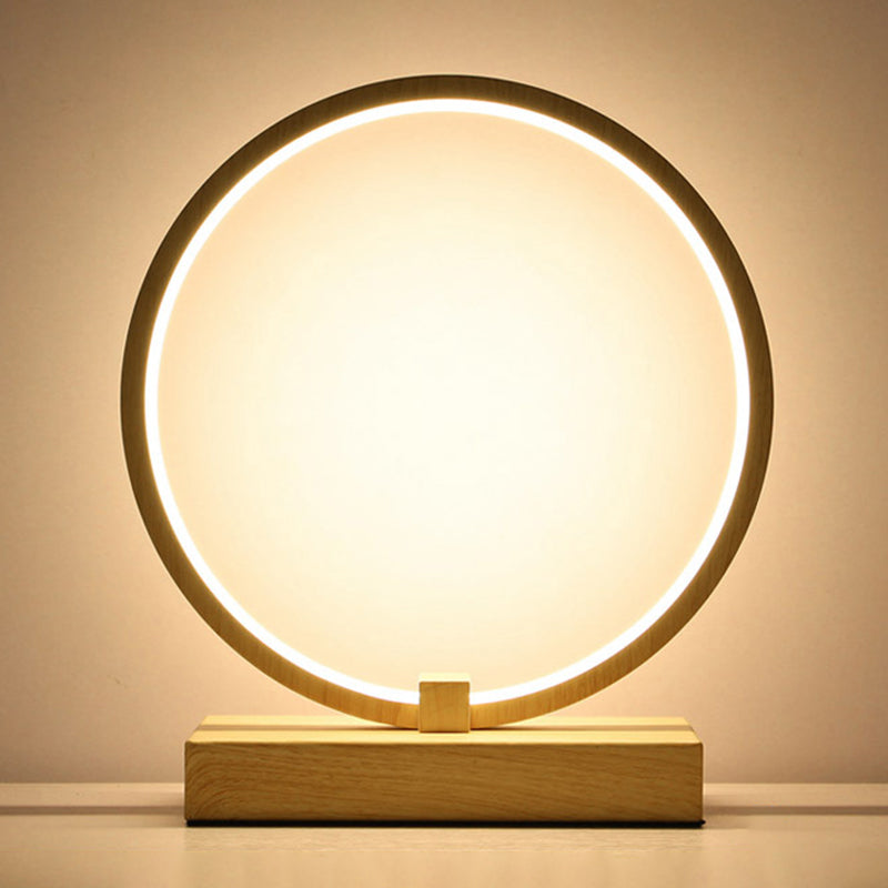 Minimalist Circular LED Night Table Lamp for Bedroom Décor