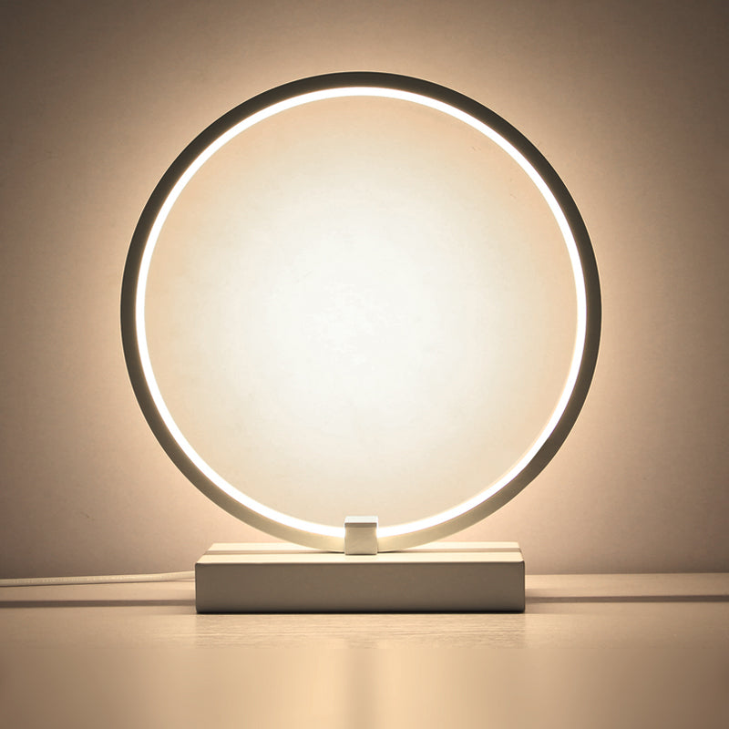 Minimalist Circular LED Night Table Lamp for Bedroom Décor